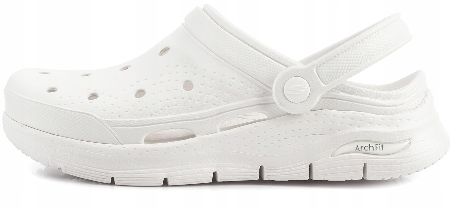 Damskie chodaki sandały białe SKECHERS ARCH-FIT 3/7