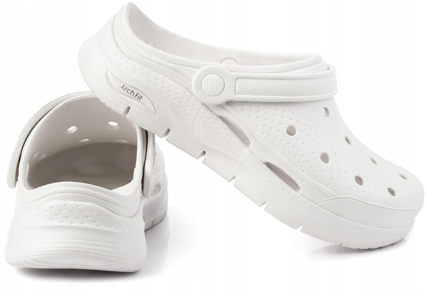 Damskie chodaki sandały białe SKECHERS ARCH-FIT 7/7