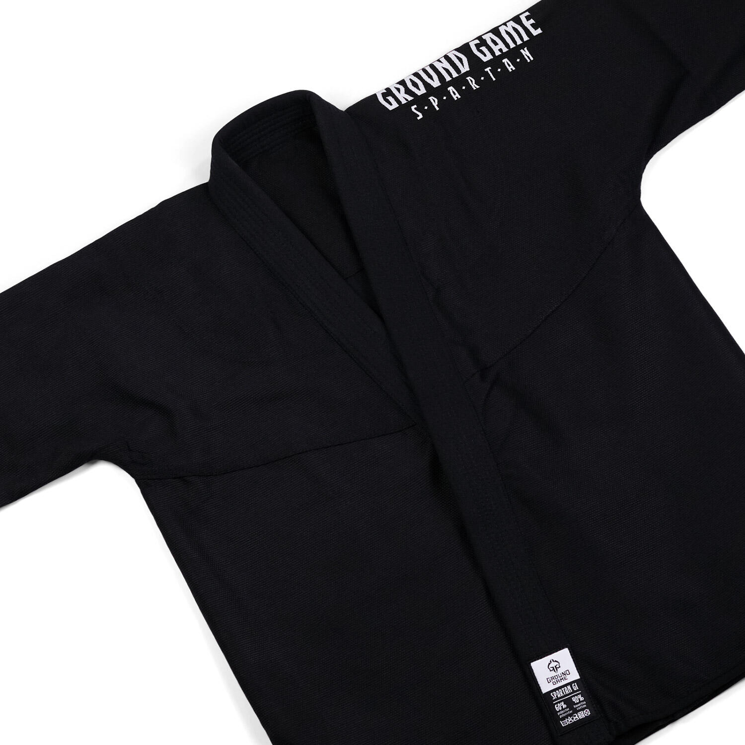 Kimono do Brazylijskiego jiu-jitsu dla dzieci Ground Game Spartan BJJ czarne 3/7