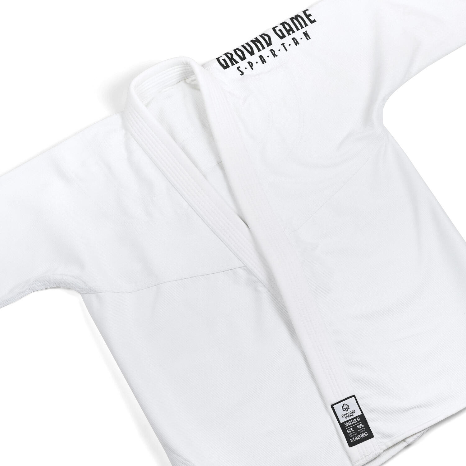 Kimono do Brazylijskiego jiu-jitsu dla dzieci Ground Game Spartan BJJ białe 3/7