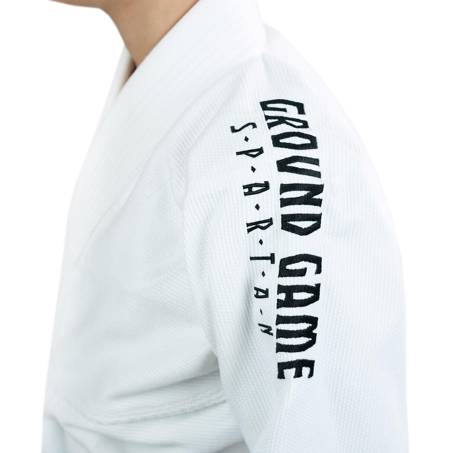 Kimono do Brazylijskiego jiu-jitsu dla dzieci Ground Game Spartan BJJ białe 2/7