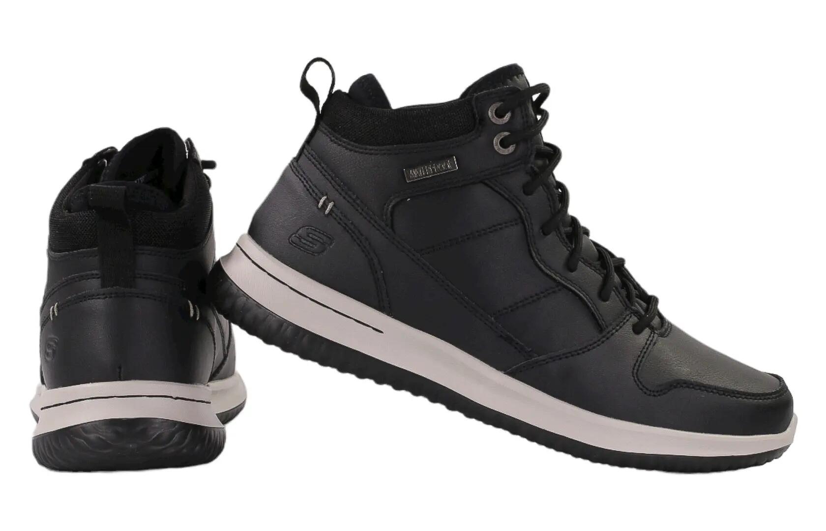 Buty  na co dzień męskie SKECHERS DELSON SELECTO na zimę wysokie skóra 3/4