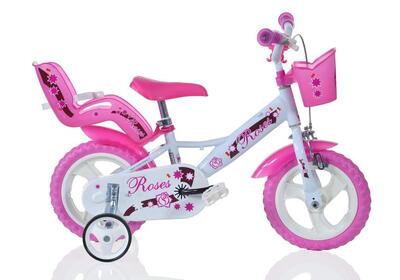 SCH ROSES 12″. bicicletta per bambini. con accessori