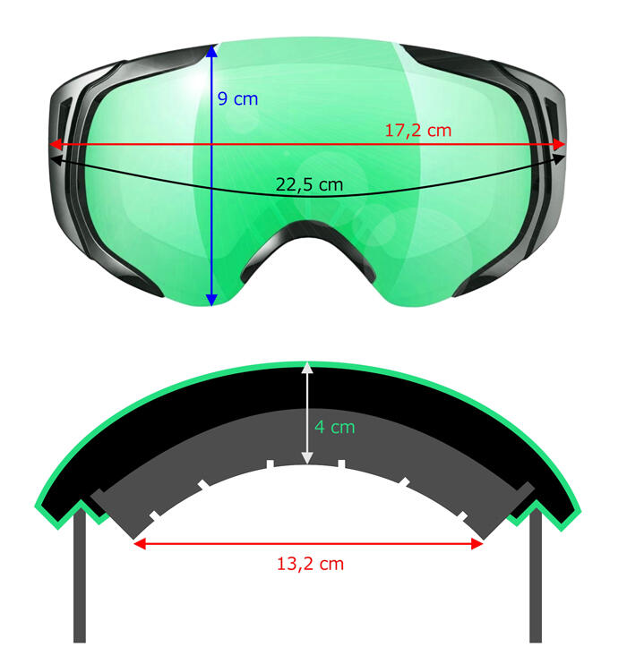 Gogle narciarskie dla dorosłych Ice-Q Ski Prestige-3, filtr S3 5/7