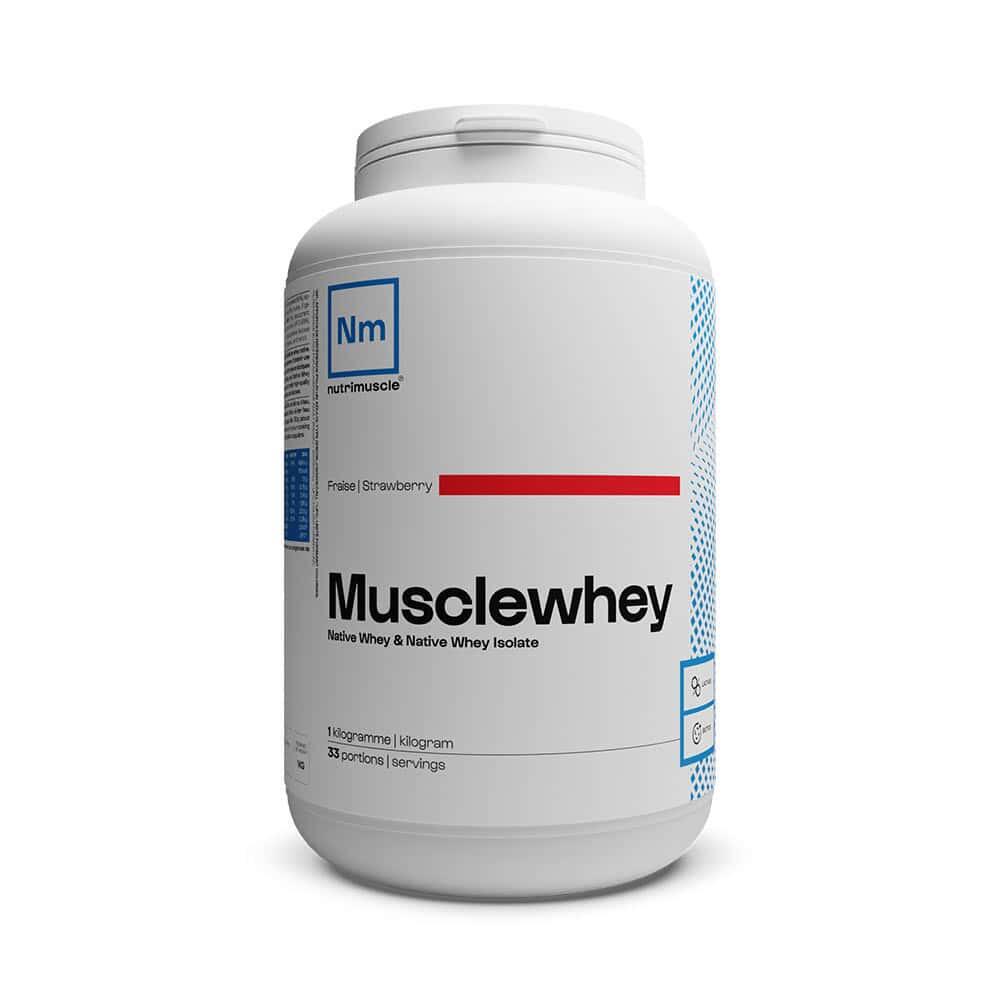 NUTRIMUSCLE Wei-eiwit - Musclewhey Eiwit (1kg) - Aardbei