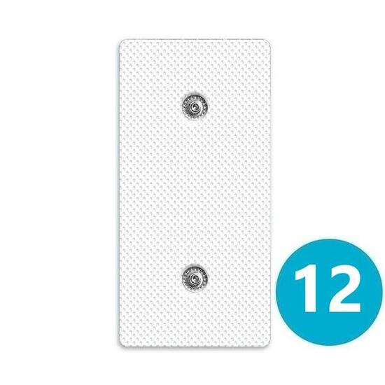 Electrodes auto-adhesives 12 unités 100X50 mm compatibles Compex