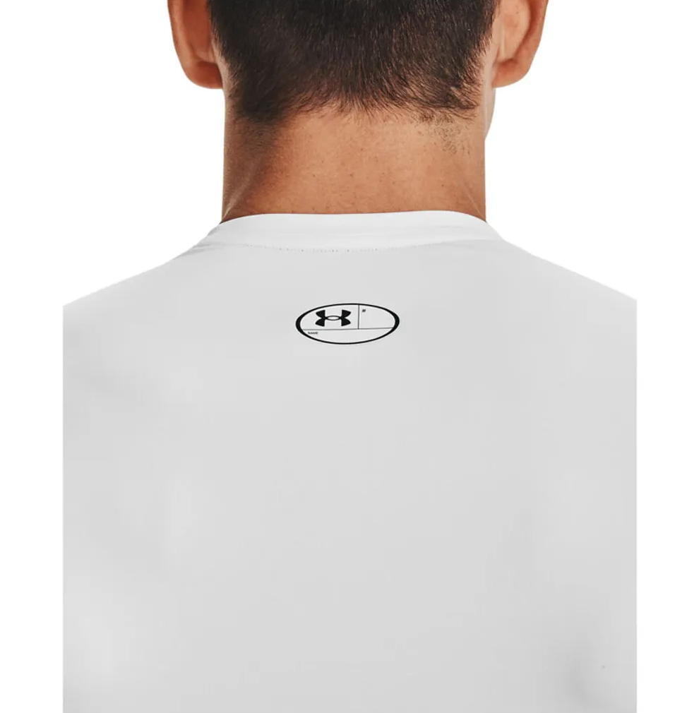 T-shirt de compression à manche courte Under Armour HeatGear Blanc pour homme 5/6
