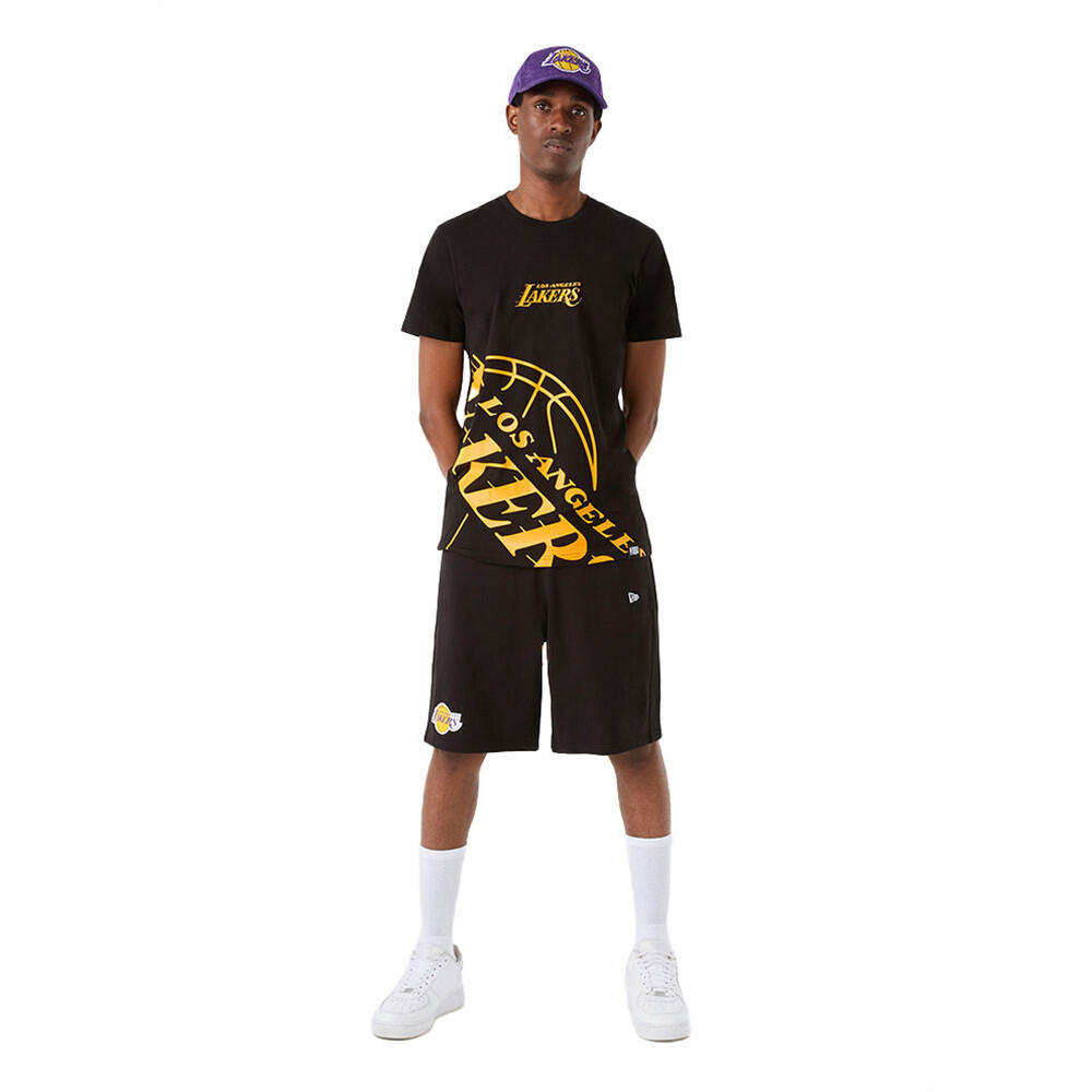 Short NBA Los Angeles Lakers New Era Team Logo Noir pour homme 5/7