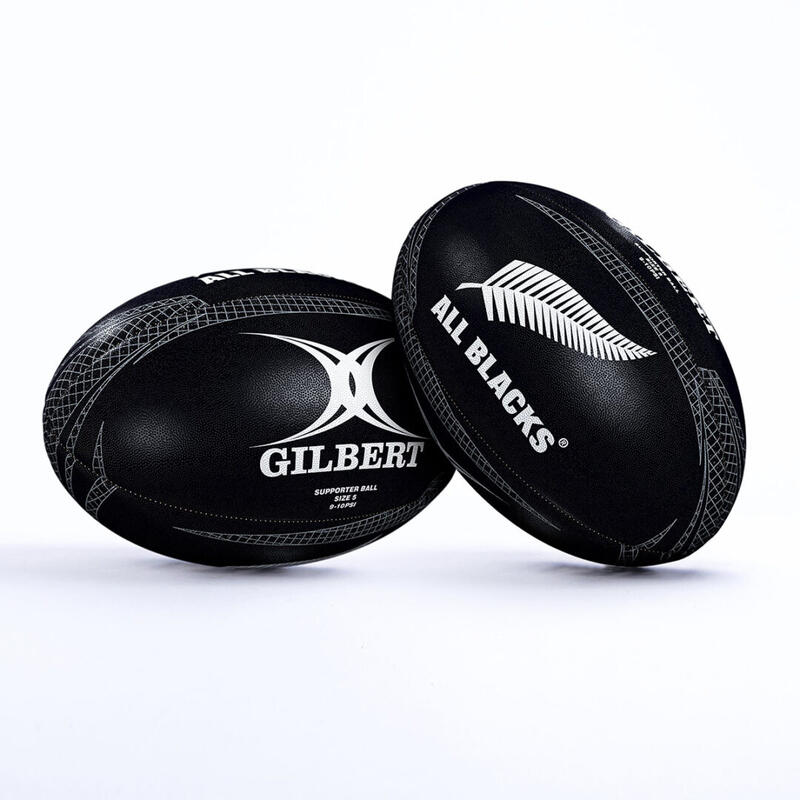 Ballon de rugby Gilbert noir Supporter All Blacks Taille 5