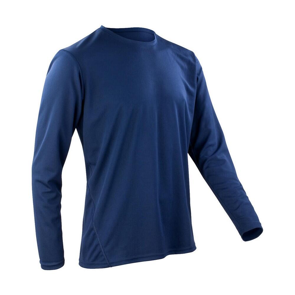 SPIRO Performance Tshirt met lange mouwen voor volwassenen (Marine)
