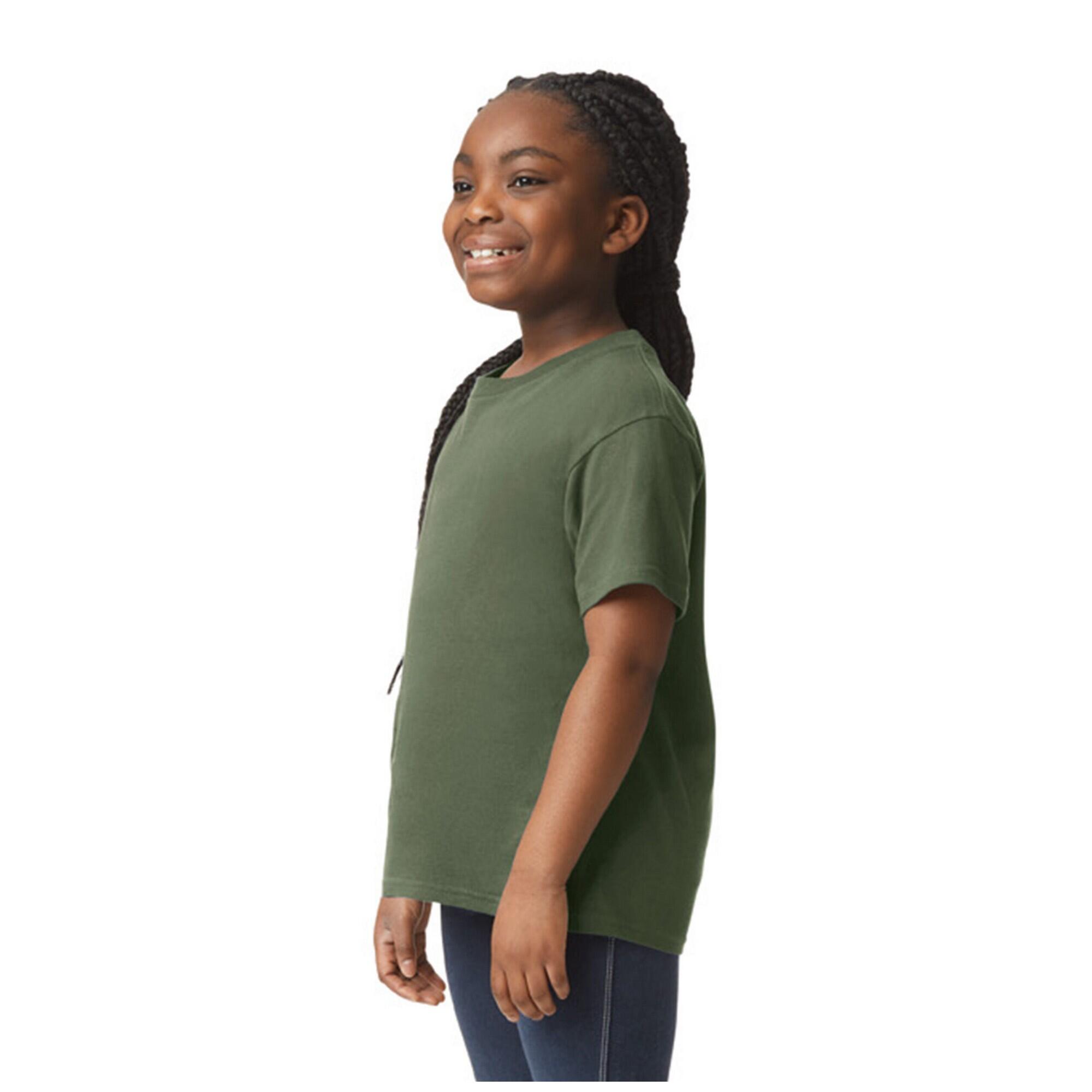 Maglietta Bambini Gildan Verde Militare 3/3