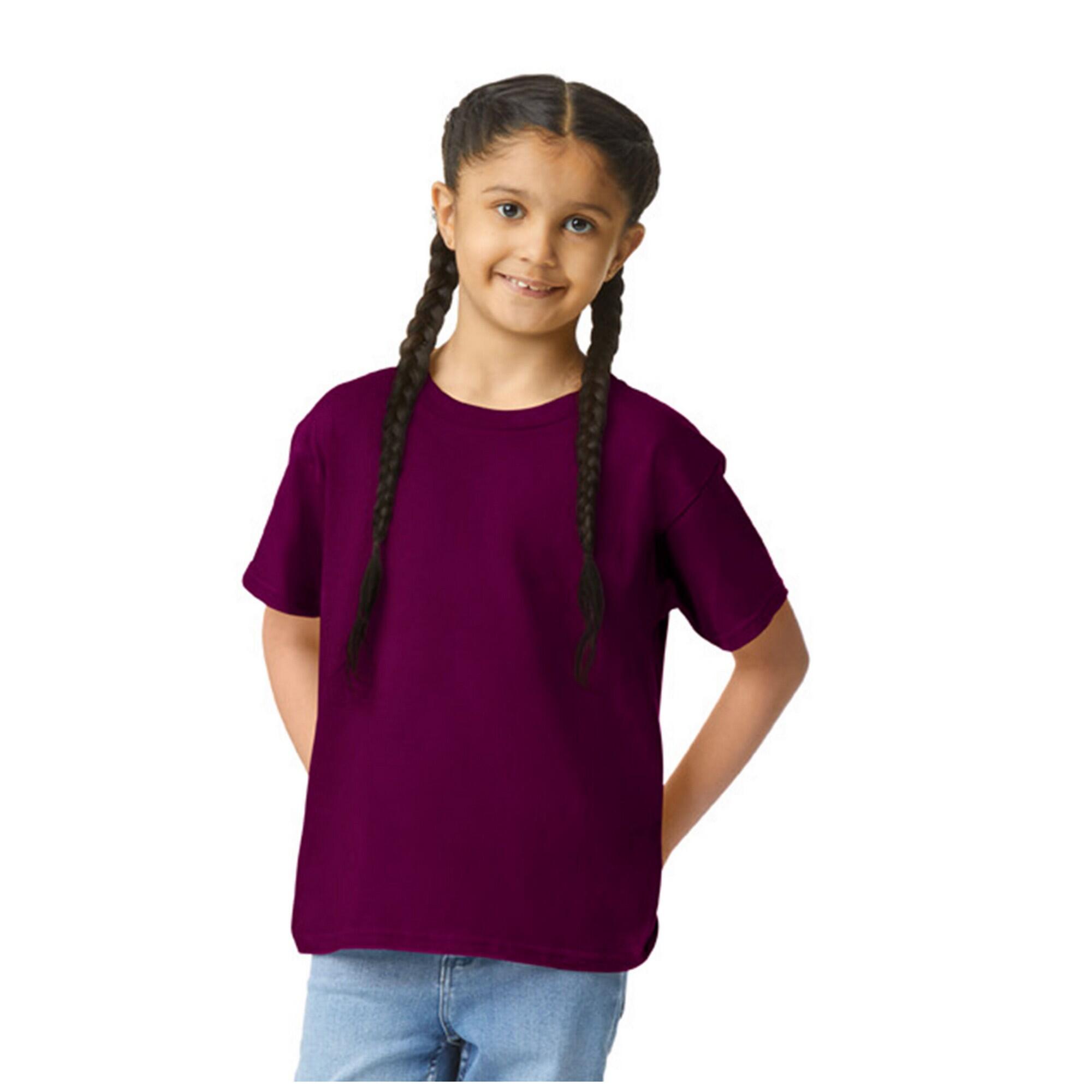 T-shirt soft touch para crianças e jovens marrom