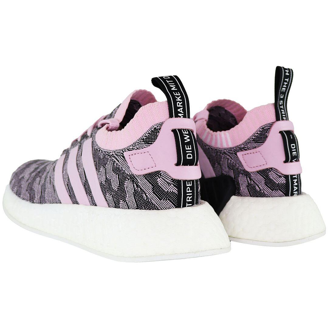 Adidas NMD_R2 Primeknit Womens Pink Running Trainers ADIDAS