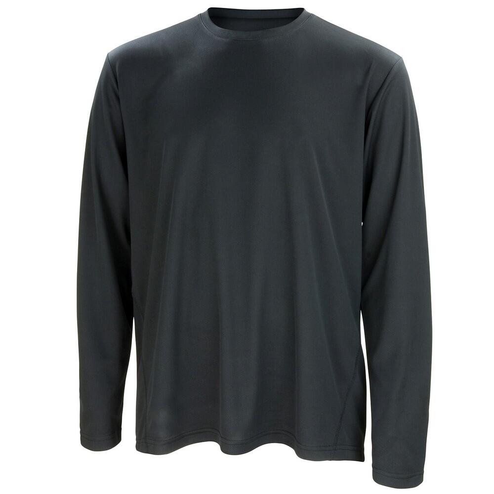 SPIRO Performance Tshirt met lange mouwen voor volwassenen (Zwart)