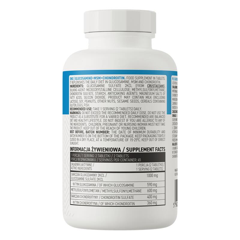 OstroVit Glukozamina + MSM + Chondroityna 90 tabletek