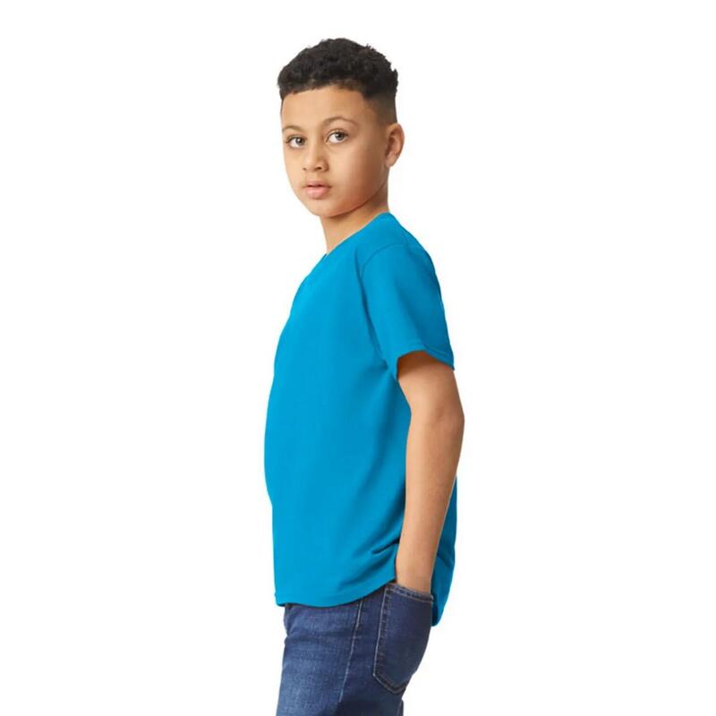 Camiseta de Algodón Pesado para Niños/Niñas Zafiro