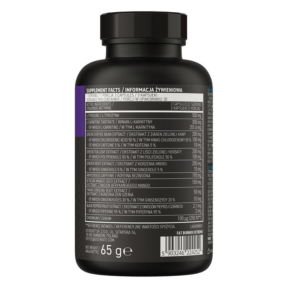OstroVit Fat Burner Extreme (90 Caps) Unflavoured - Diet & Weight Management 3/4