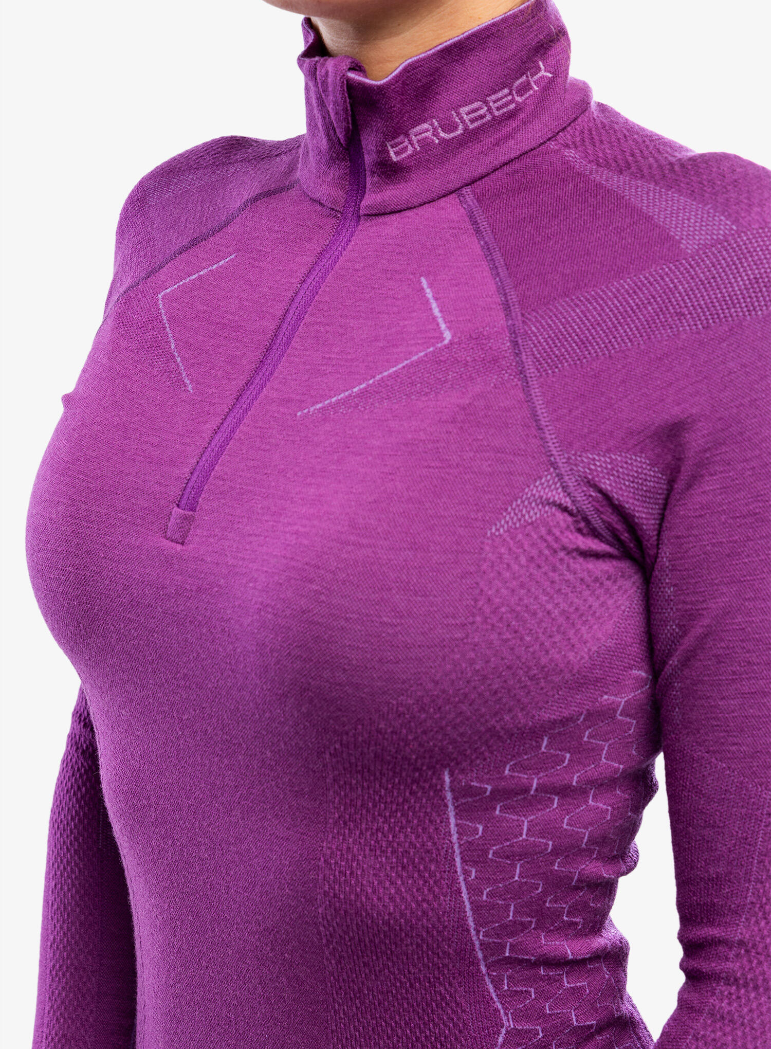 Bluza damska z krótkim ekspresem wełniana Brubeck EXTREME MERINO 7/7