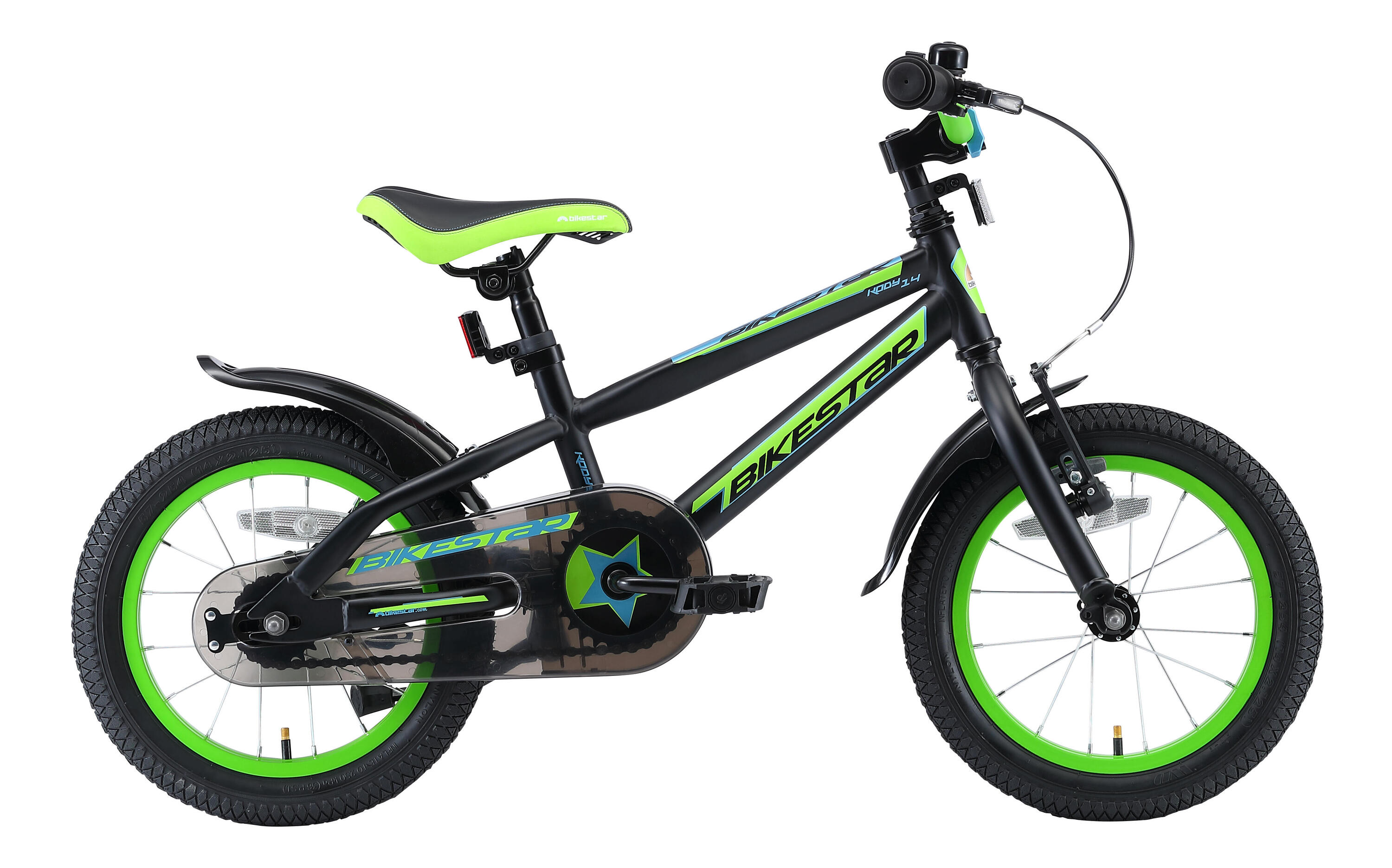 BIKESTAR Bikestar kinderfiets Urban Jungle 14 inch turquoise/paars