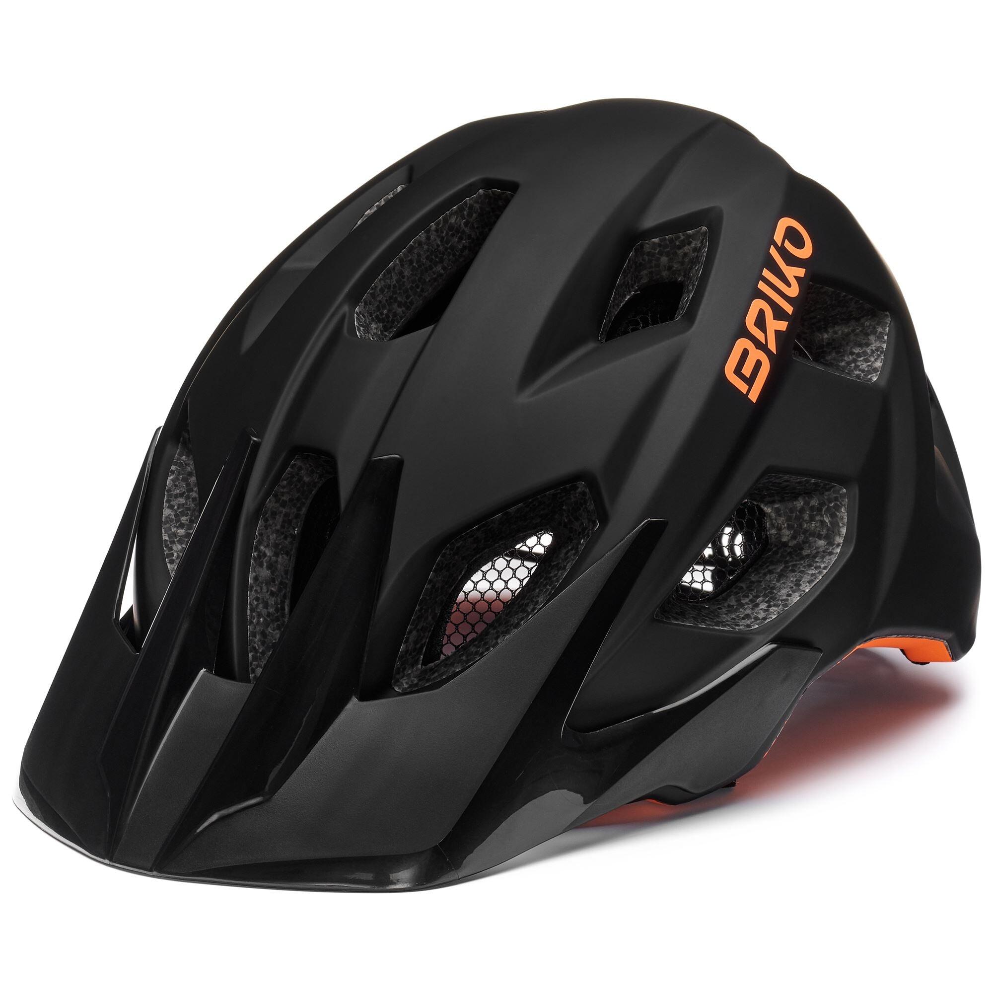 BRIKO briko casco nero da uomo e donna in materiale sintetico da ciclismo e bici