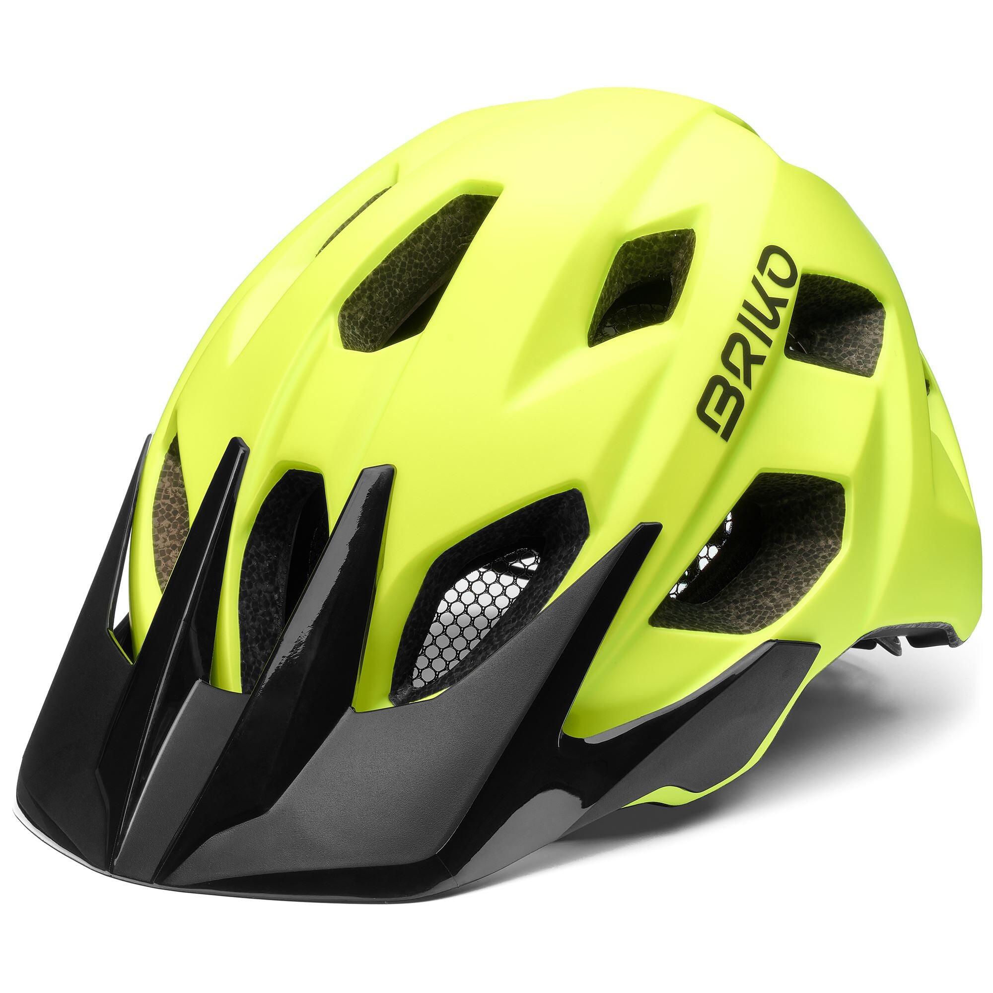 BRIKO briko casco verde da uomo e donna in materiale sintetico da ciclismo e bici