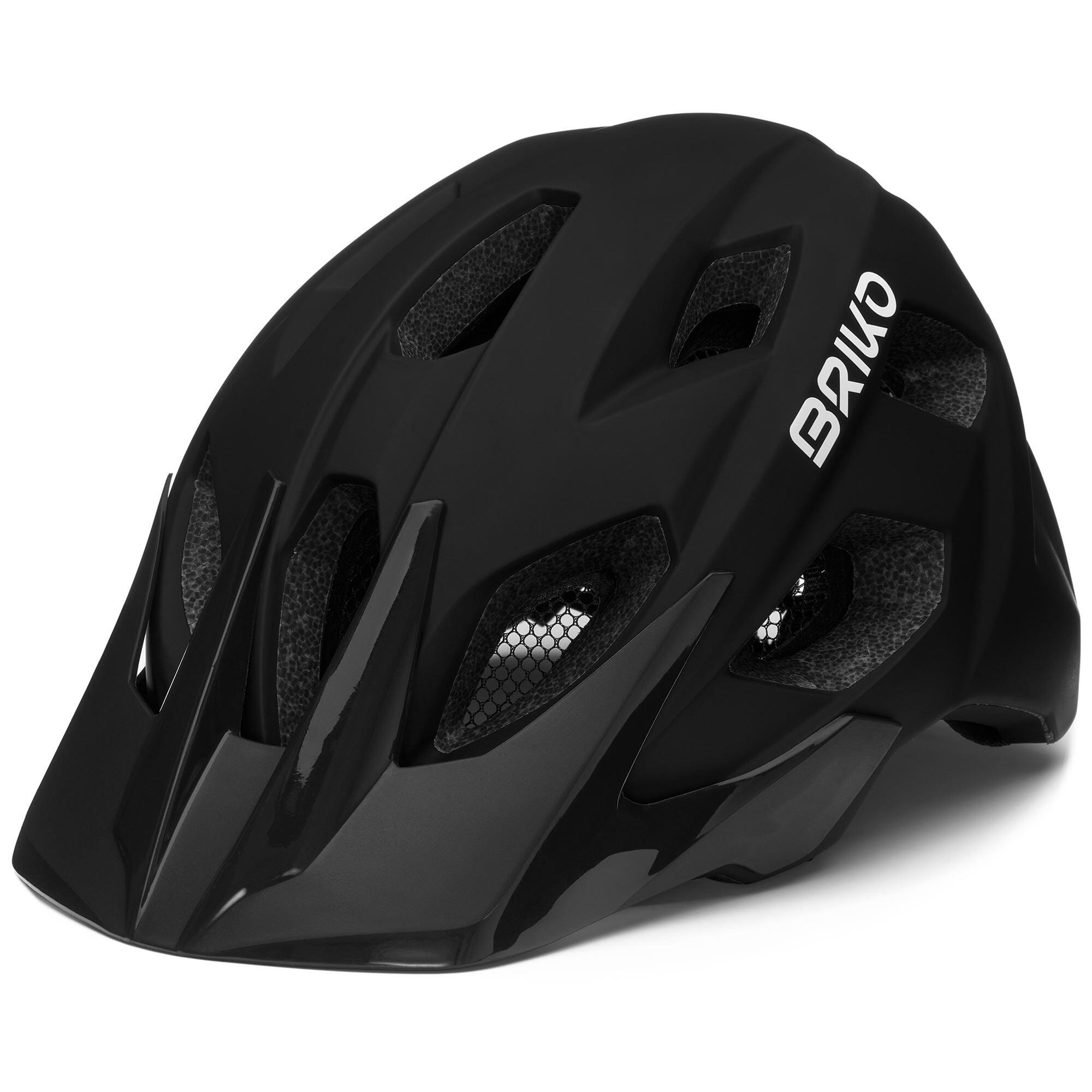BRIKO briko casco nero da uomo e donna in materiale sintetico da ciclismo e bici