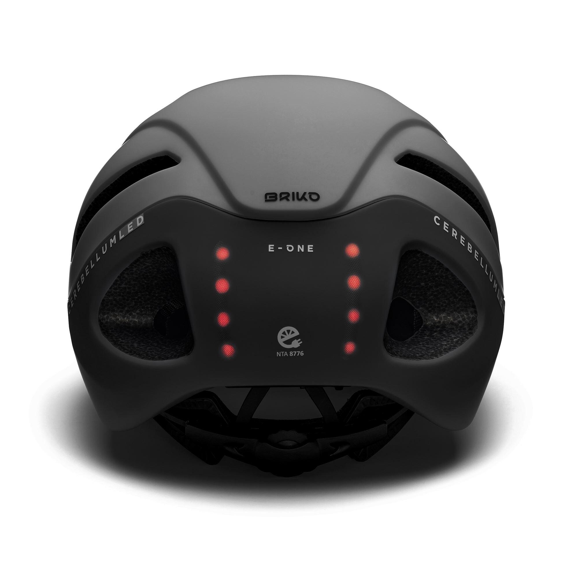 BRIKO Briko E - One Led Fietshelm MATGROEN STORM DUS M 6/7