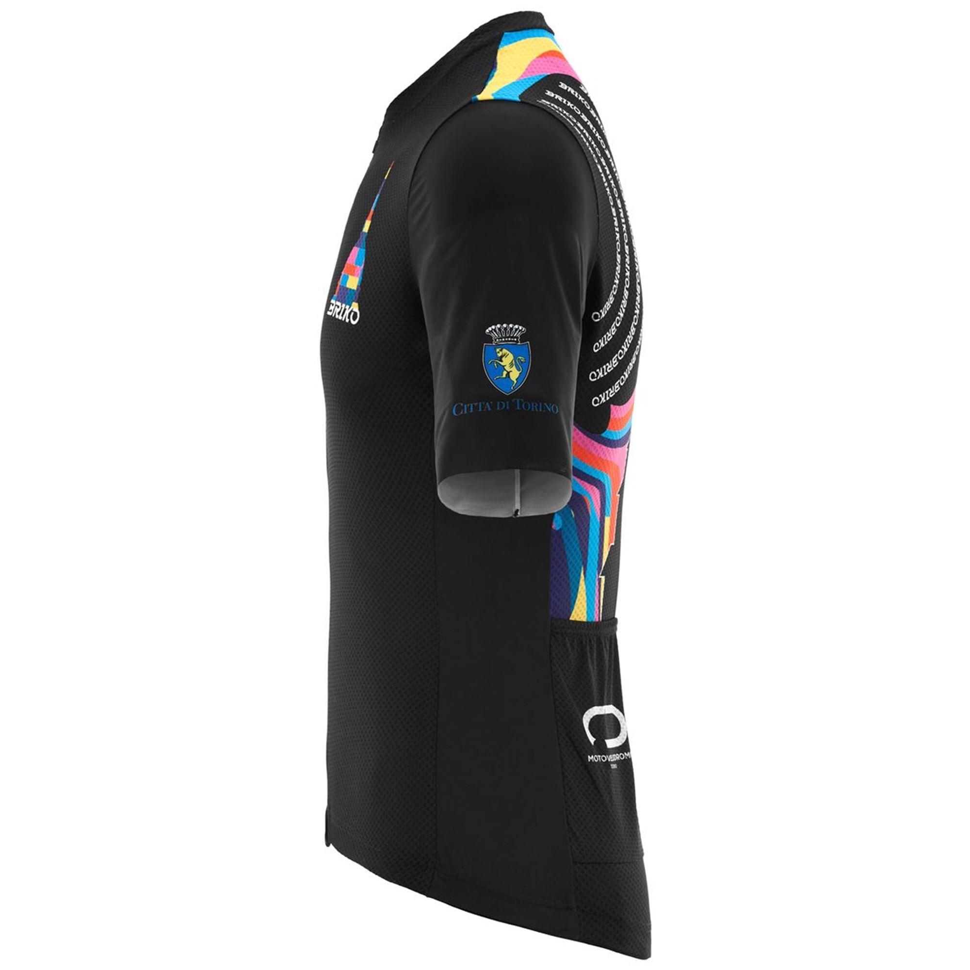 briko t-shirt nero da uomo e donna in materiale sintetico da