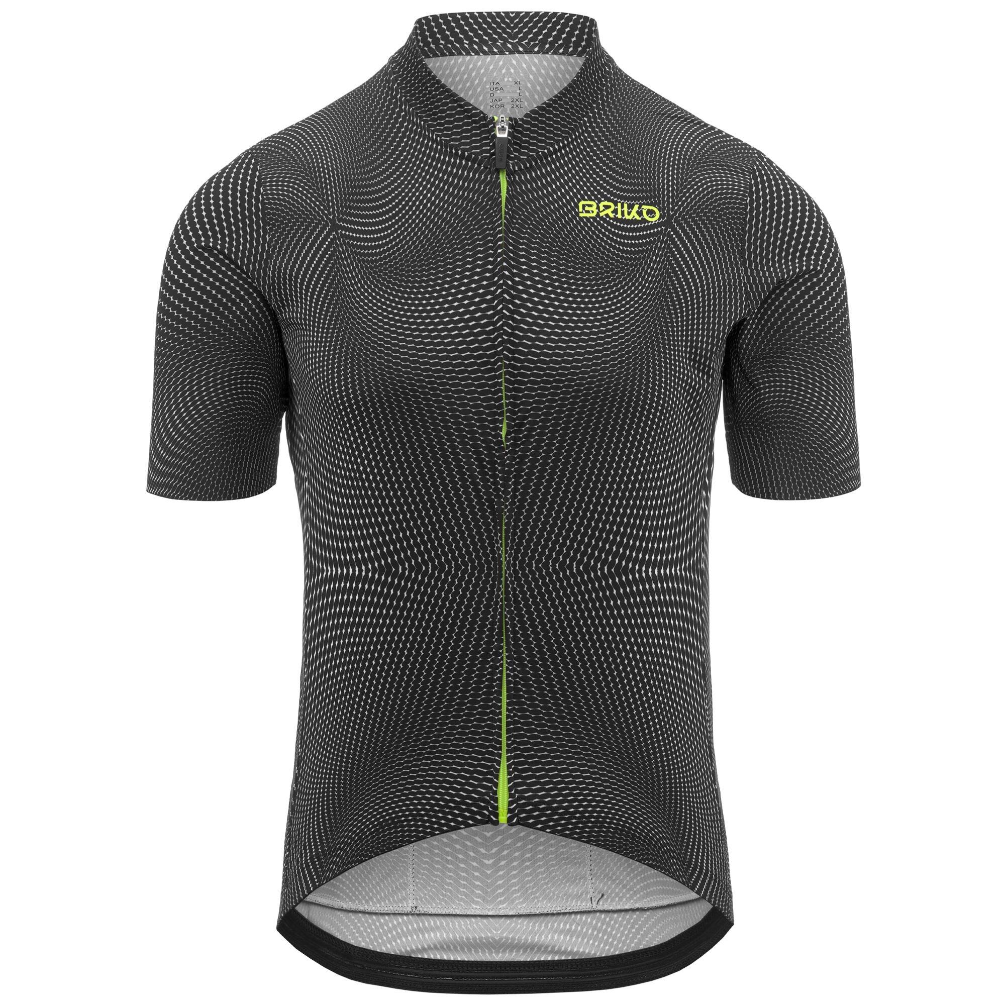 BRIKO briko t-shirt nero da uomo in materiale sintetico da ciclismo e bici