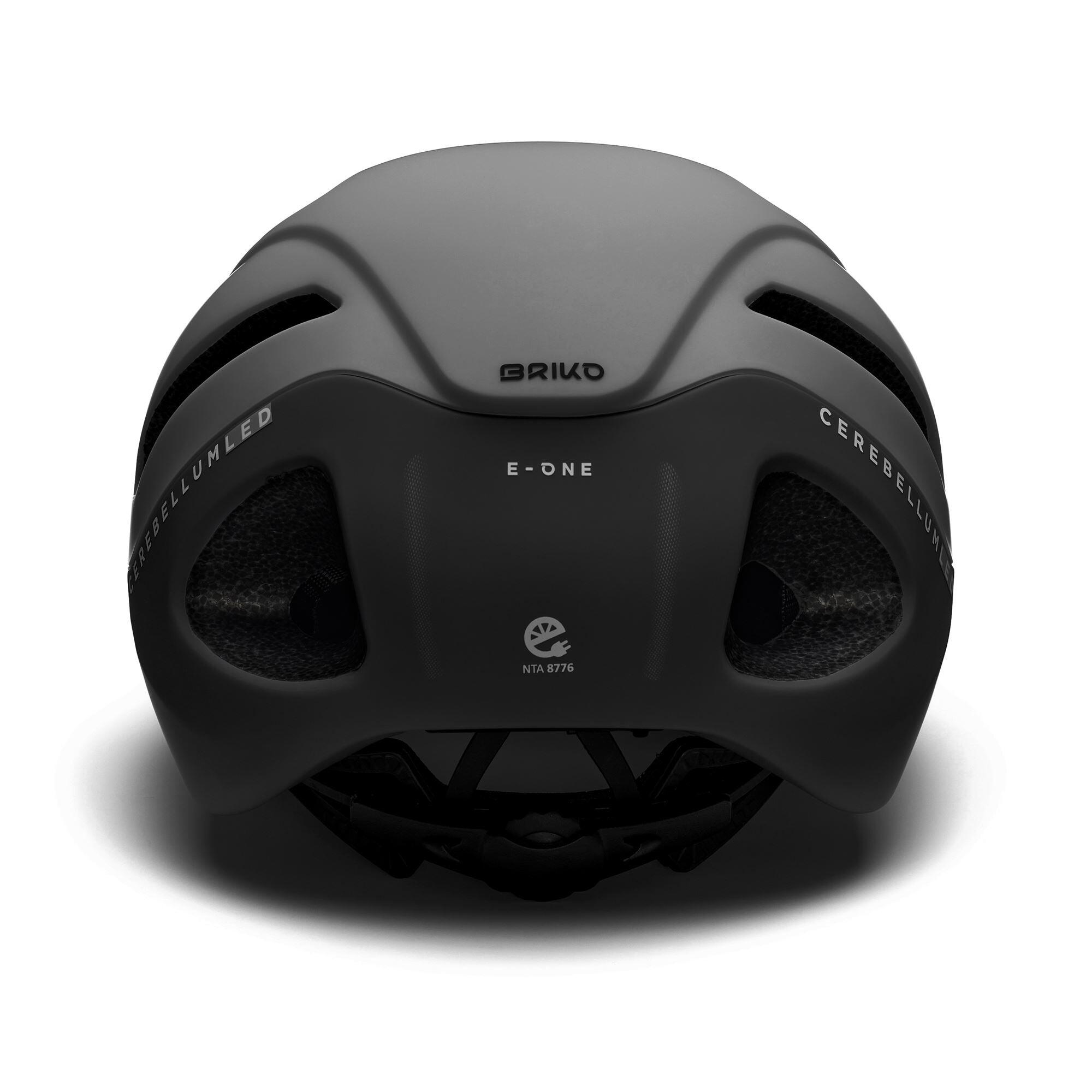 BRIKO Briko E - One Led Fietshelm MATGROEN STORM DUS M 5/7