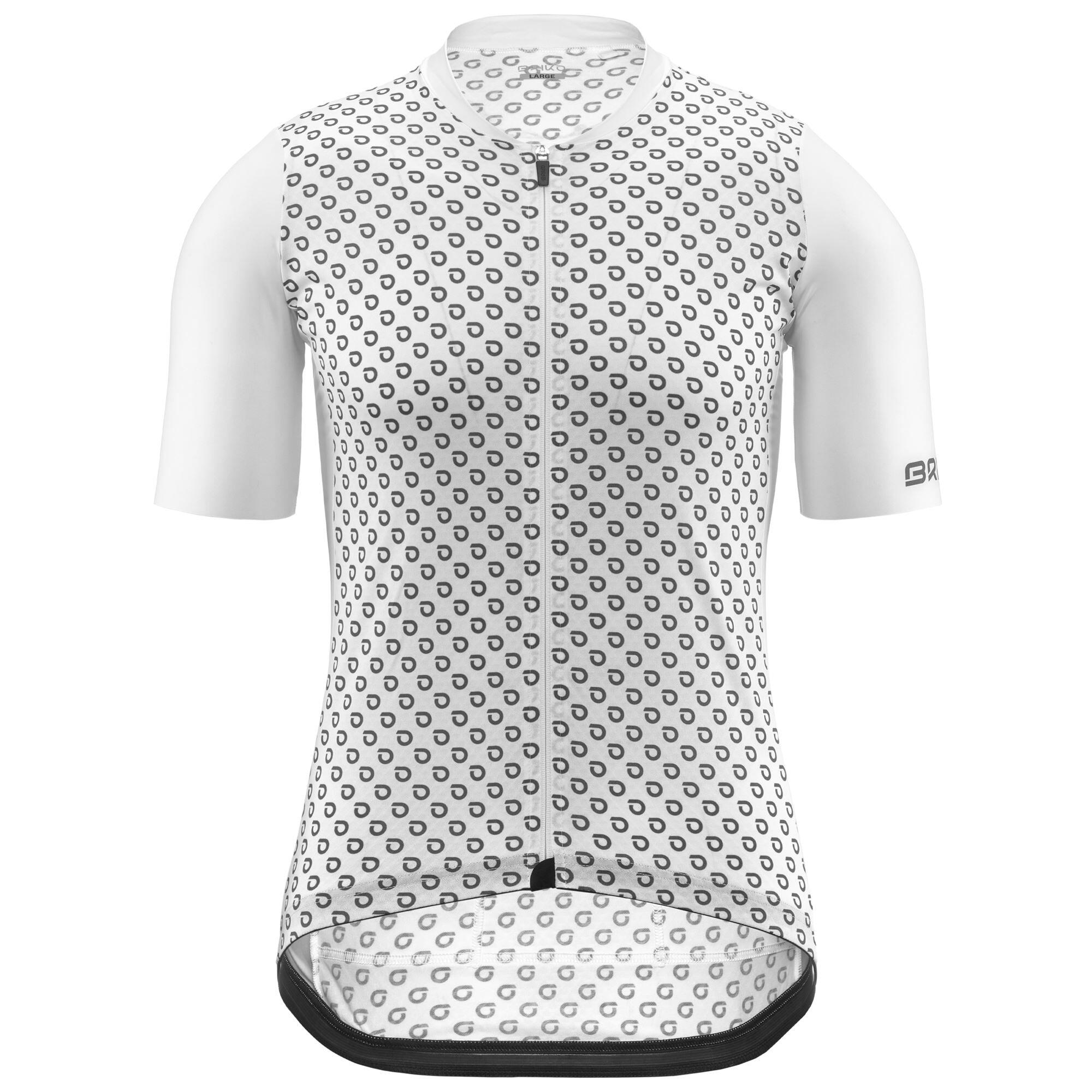 BRIKO briko t-shirt bianco da uomo in materiale sintetico da ciclismo e bici road