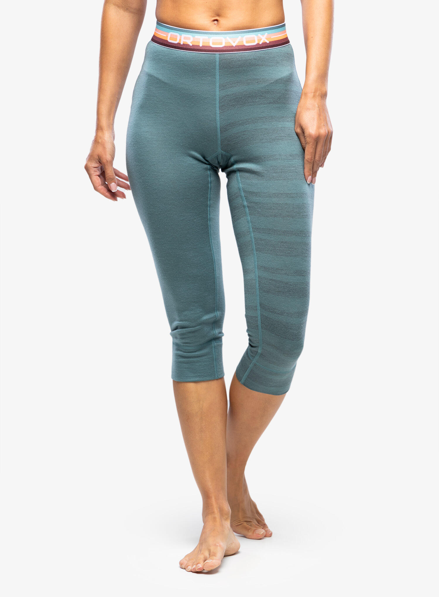 Legginsy termiczne damskie Ortovox 185 Rock N Wool Short Pants 3/5