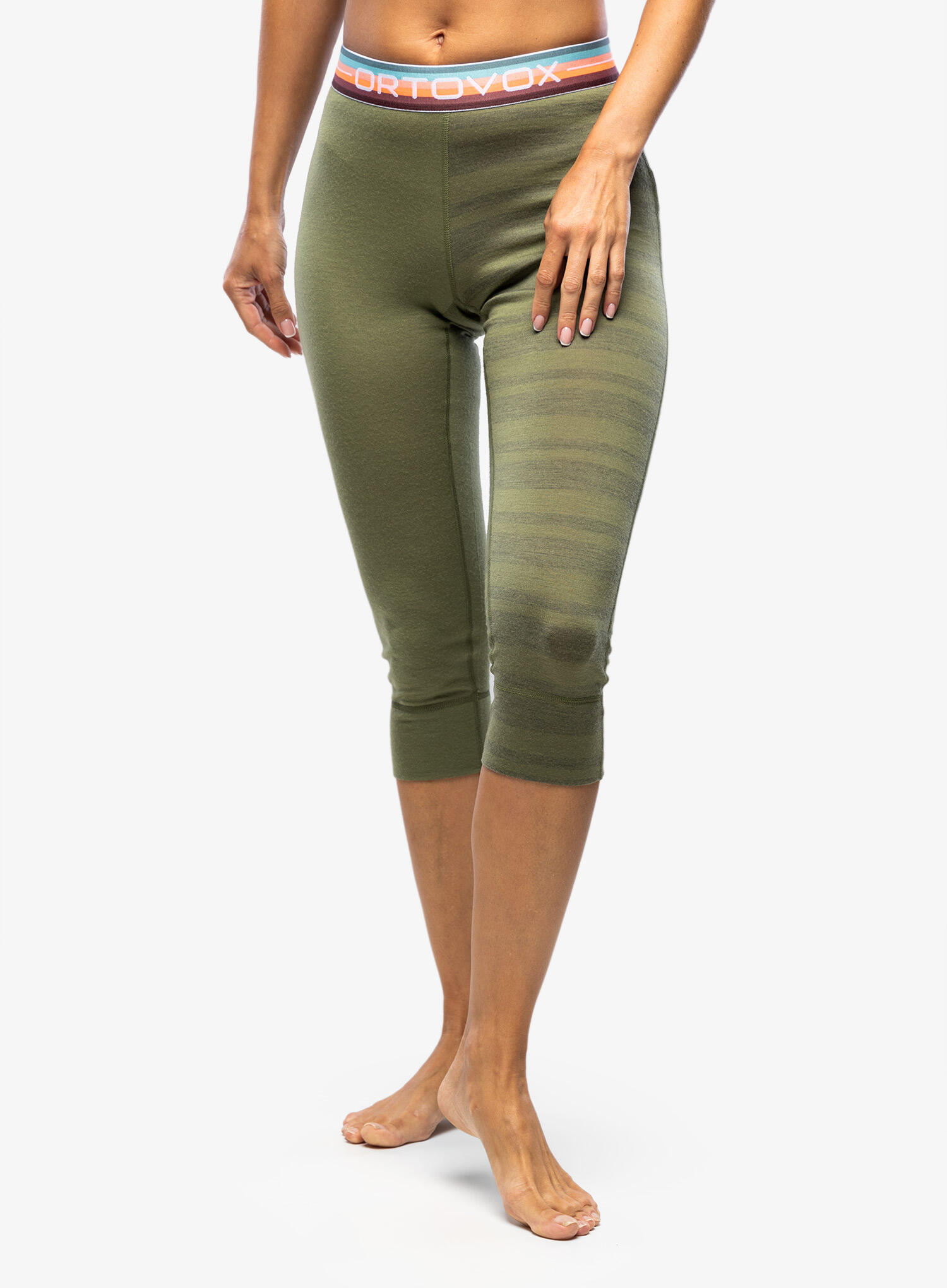 Legginsy termiczne damskie Ortovox 185 Rock N Wool Short Pants 3/6