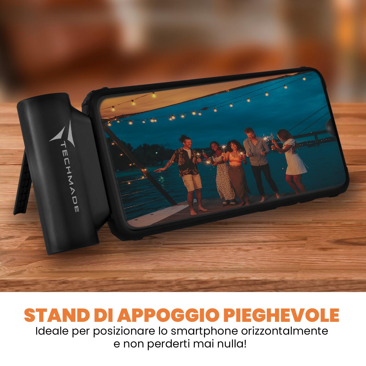 Powerbank 4500MAH type-c con base di appoggio pieghevole 4/4