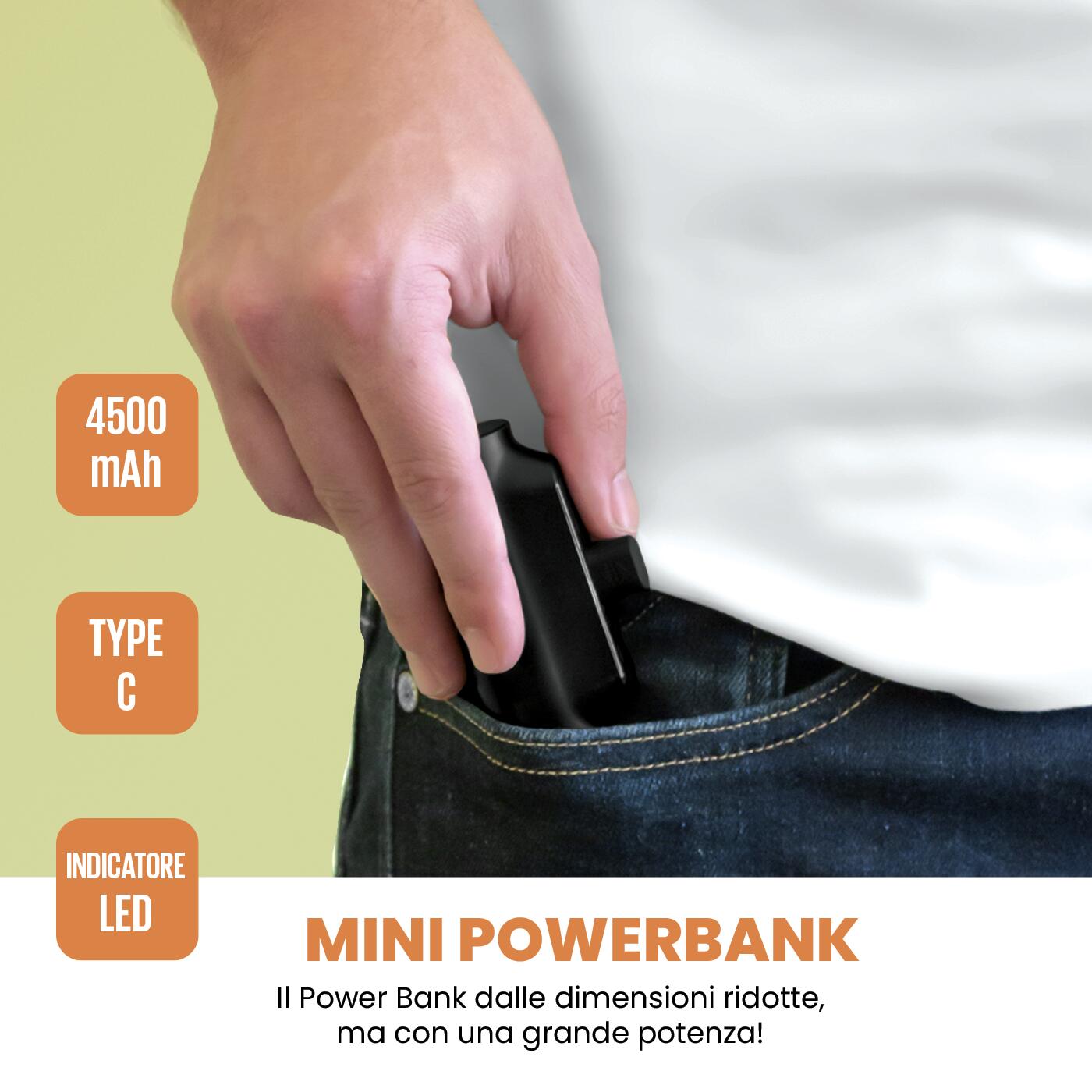JUVENTUS Powerbank 4500MAH ufficiale type-c con base di appoggio pieghevole 3/4