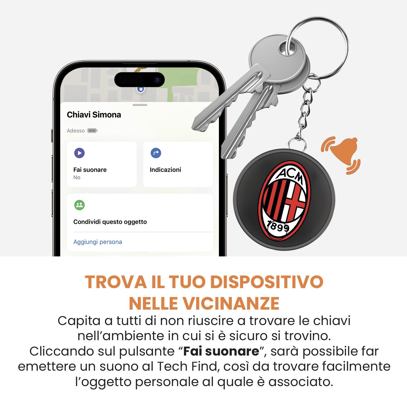 MILAN Localizzatore Tracker GPS Tech Find iOS 6/7