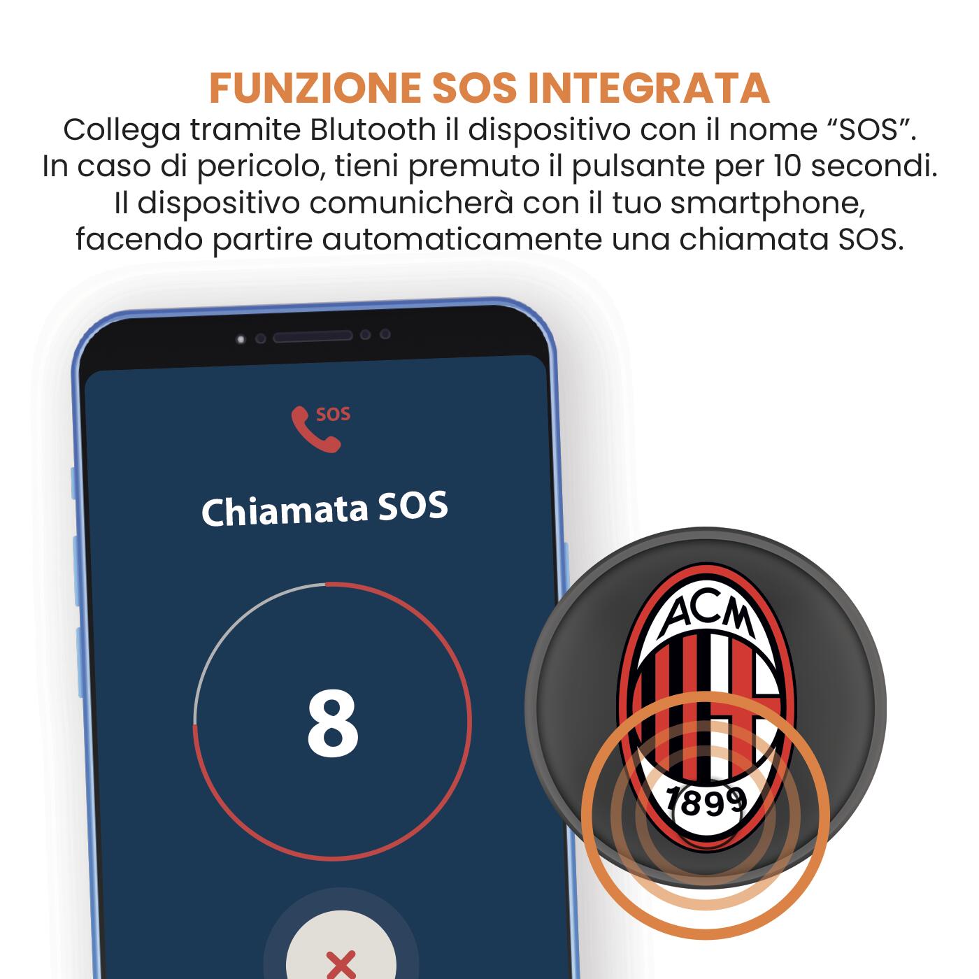 MILAN Localizzatore Tracker GPS Tech Find iOS 3/7