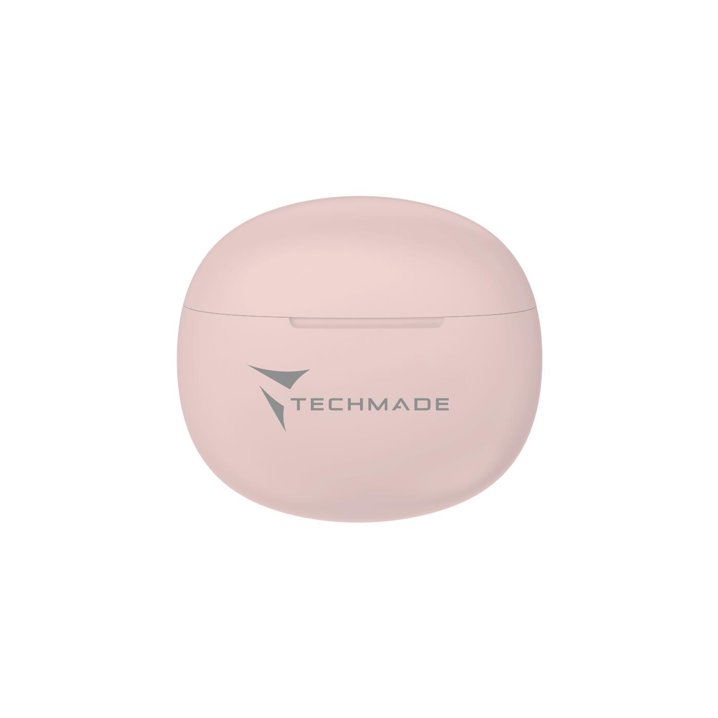 Earbuds auricolari wireless senza filo doppio microfono colore rosa 2/2