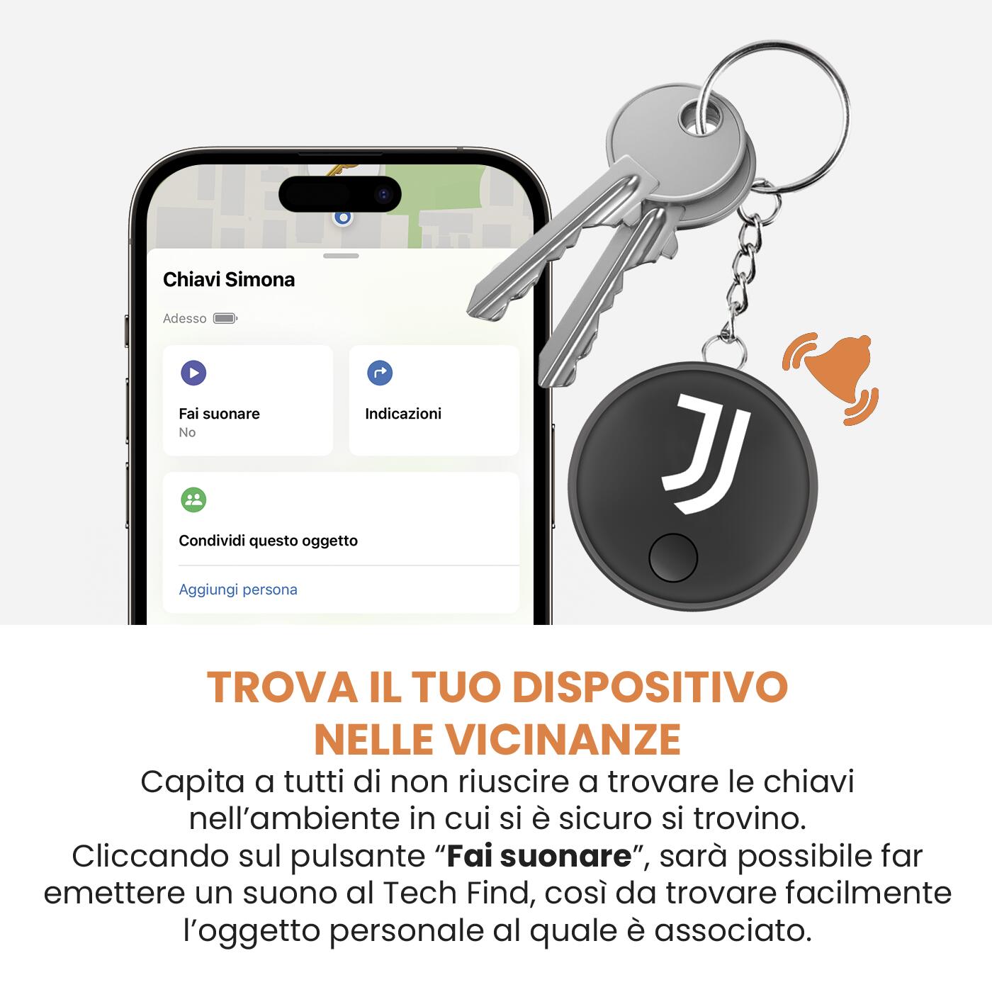 JUVENTUS Localizzatore GPS Tracker Tech Find iOS 6/7