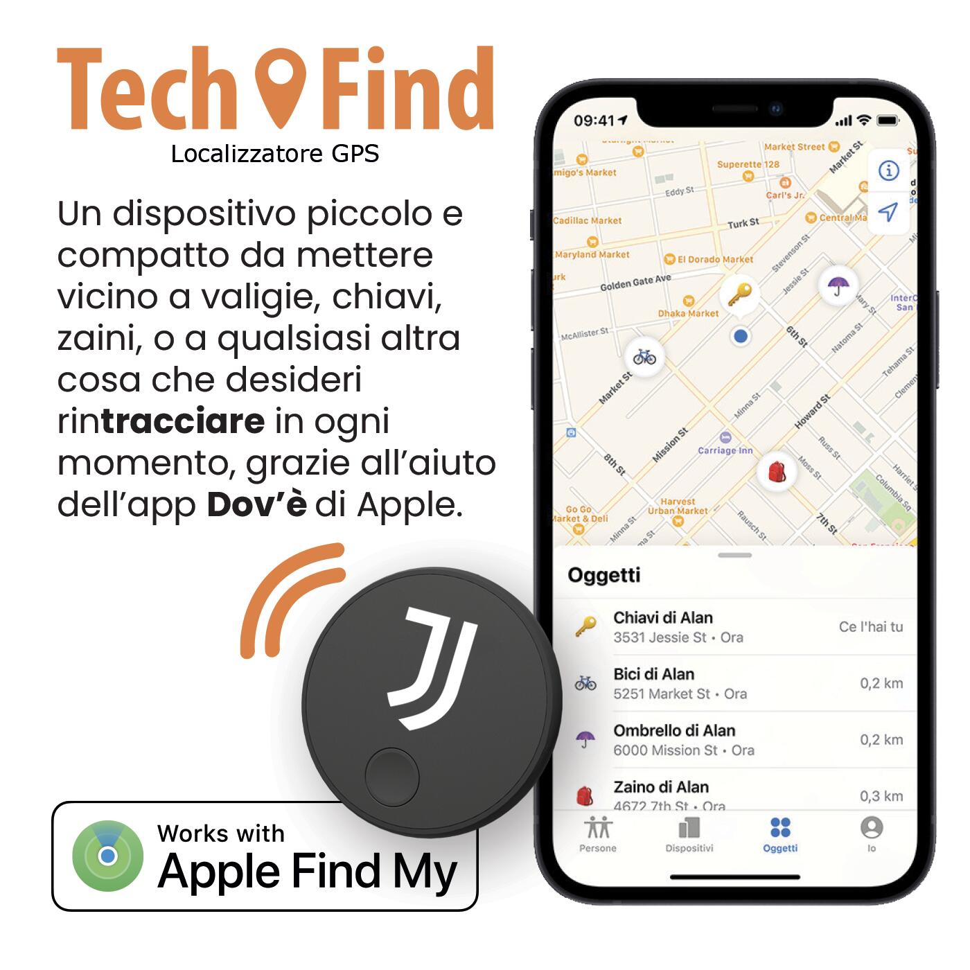 JUVENTUS Localizzatore GPS Tracker Tech Find iOS 2/7