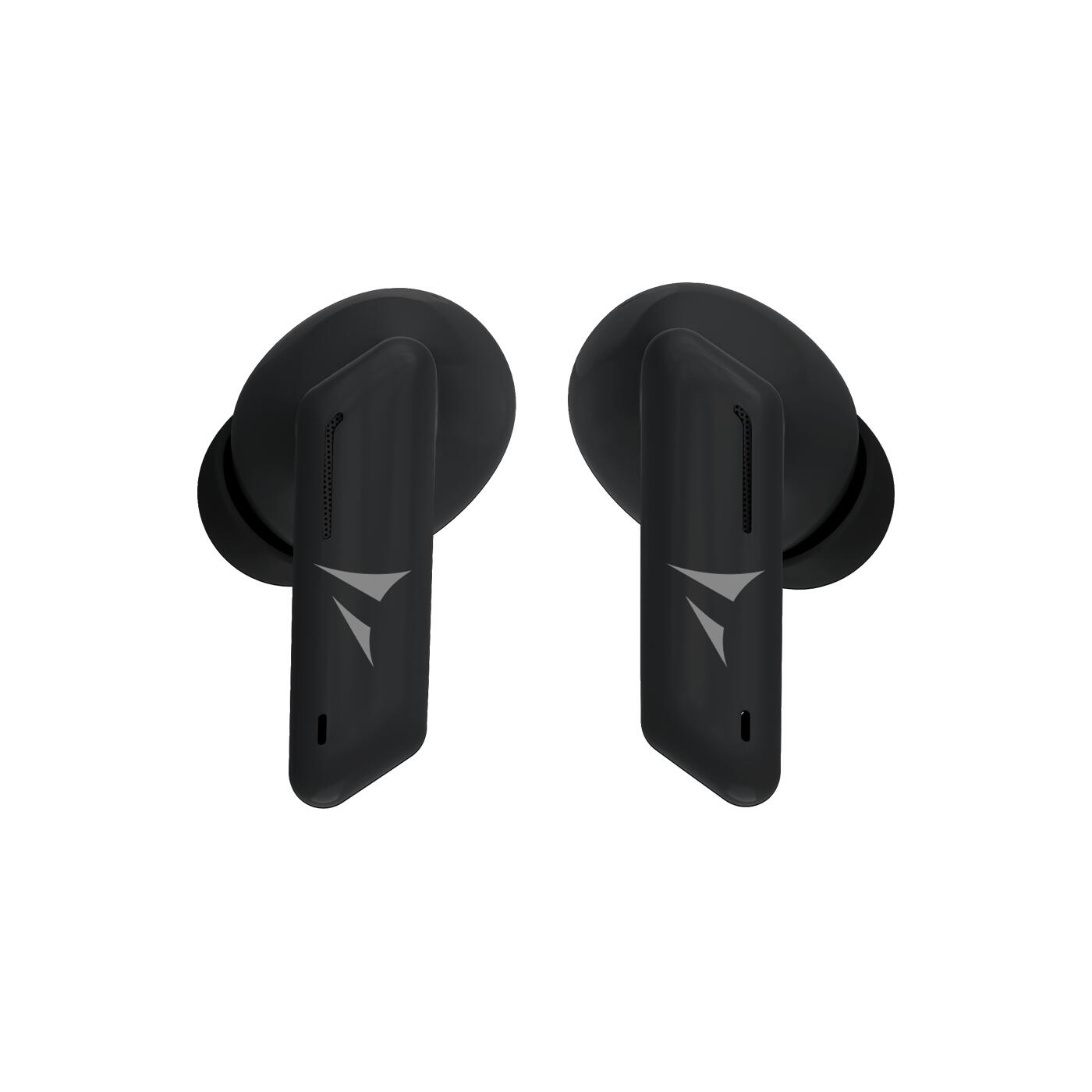 Auricolari wireless senza filo con box di ricarica, neri 2/2