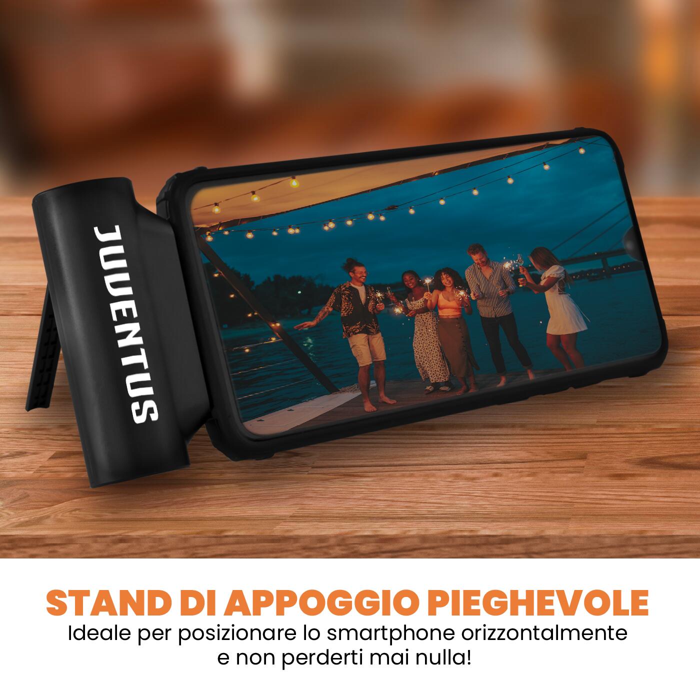 JUVENTUS Powerbank 4500MAH ufficiale type-c con base di appoggio pieghevole 4/4