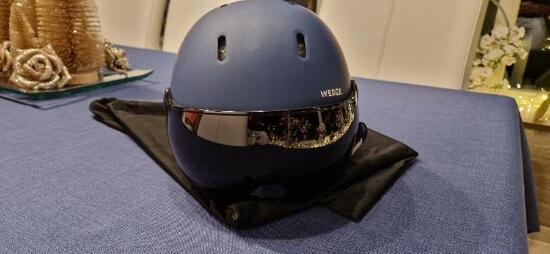 Wedze - Skihelm met mat blauwe afwerking