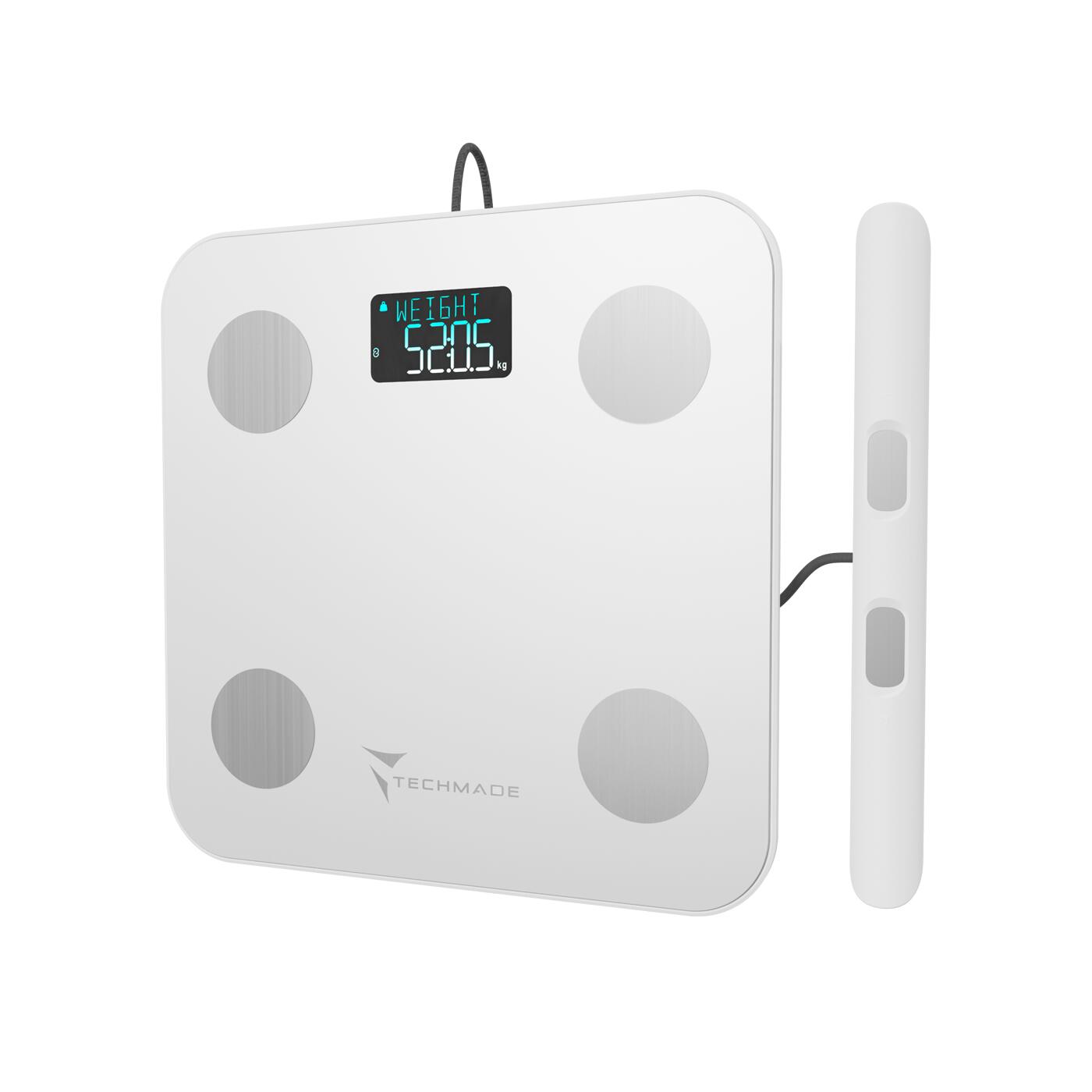 TECHMADE Bilancia body fat con 8 elettrodi impedeziometrica