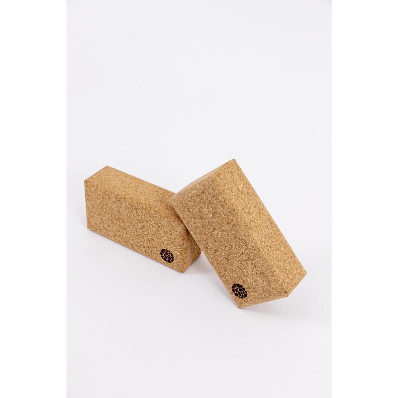 Saltea de yoga din plută 6mm + husă din lână + două blocuri de yoga din plută