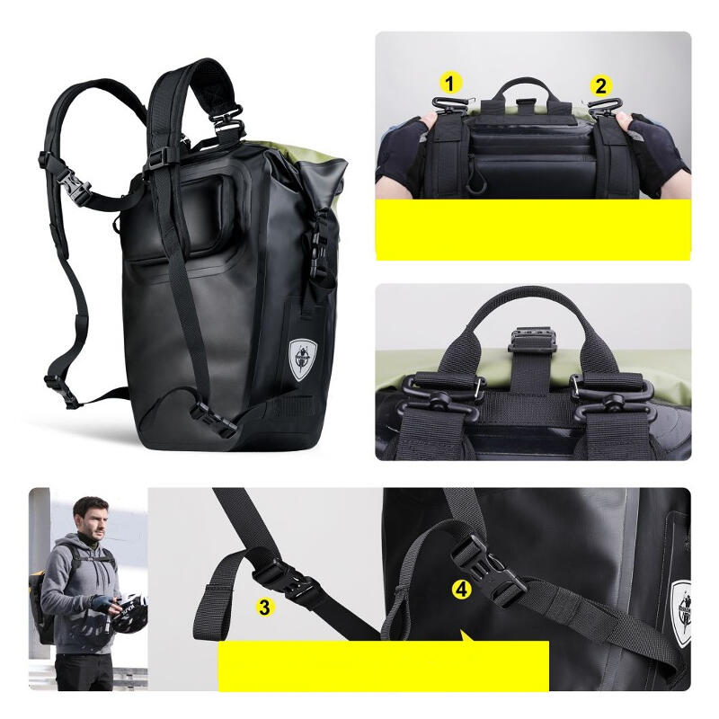 Sakwa rowerowa boczna na bagażnik plecak 2w1 Rhinowalk X21669 27l 4/7