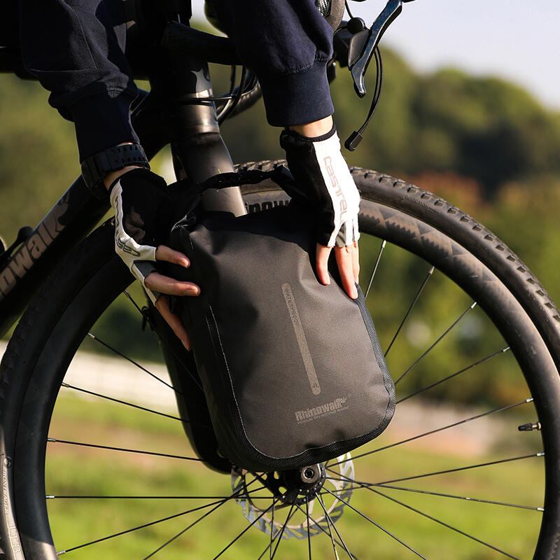 Sakwa rowerowa na przedni widelec Rhinowalk RK404 4l + adapter bikepacking 5/7