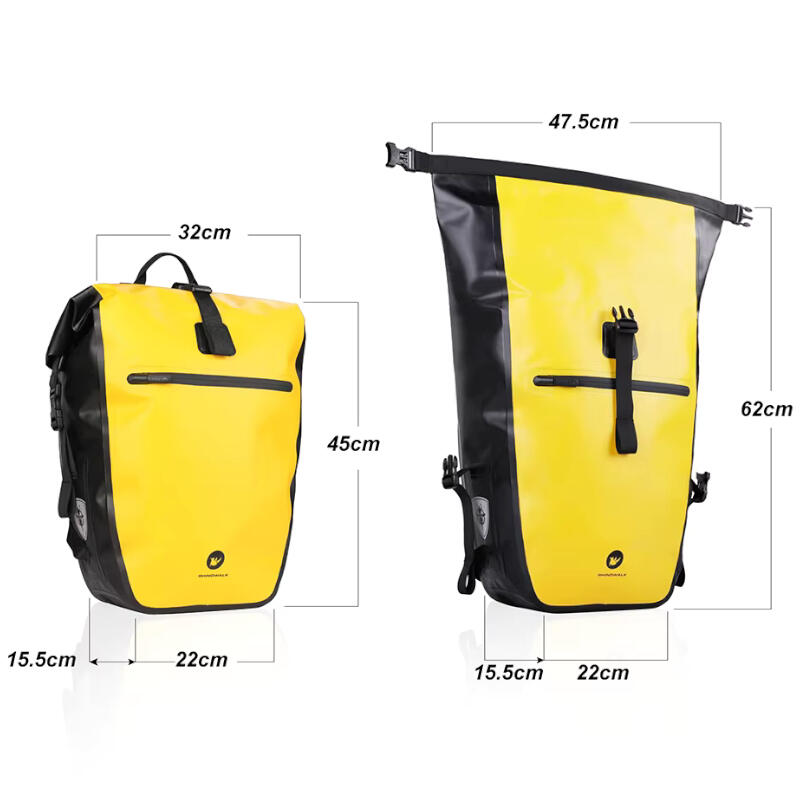 Sakwa rowerowa boczna na bagażnik plecak 2w1 Rhinowalk X21669 27l 7/7