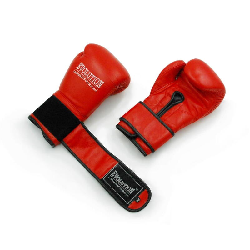 Rękawice bokserskie ze skóry naturalnej PRO+ RED