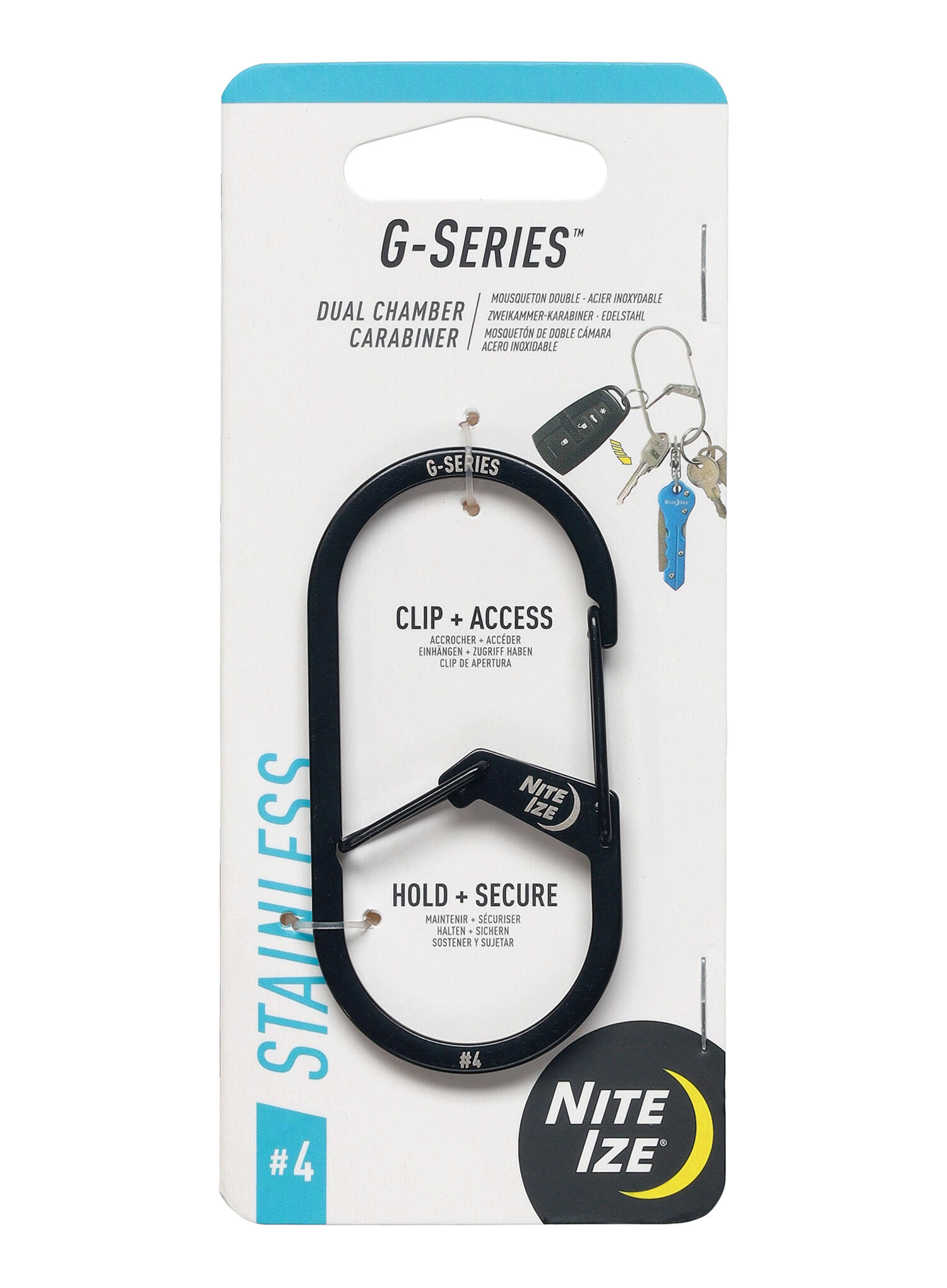 Carabine Nite Ize G-Series Carabiner à Double Chambre 4 - noir 4/6